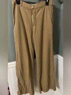 Pistola Jaden High Waist Wide Leg Pants in Khaki Size 28